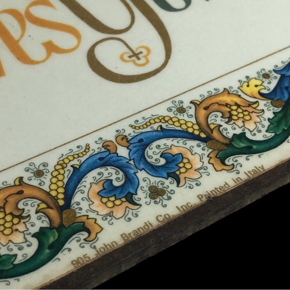 Vintage Hanging Sign Art Smile God Loves You Italy - Picture 3 of 5